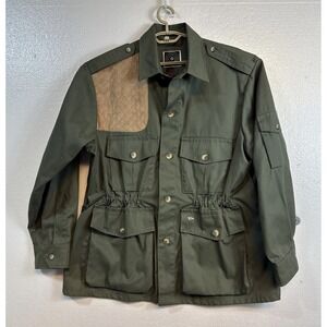 10X Brand Shooting Hunting Jacket Mens Sz 50/52 Chest Olive Green Made USA